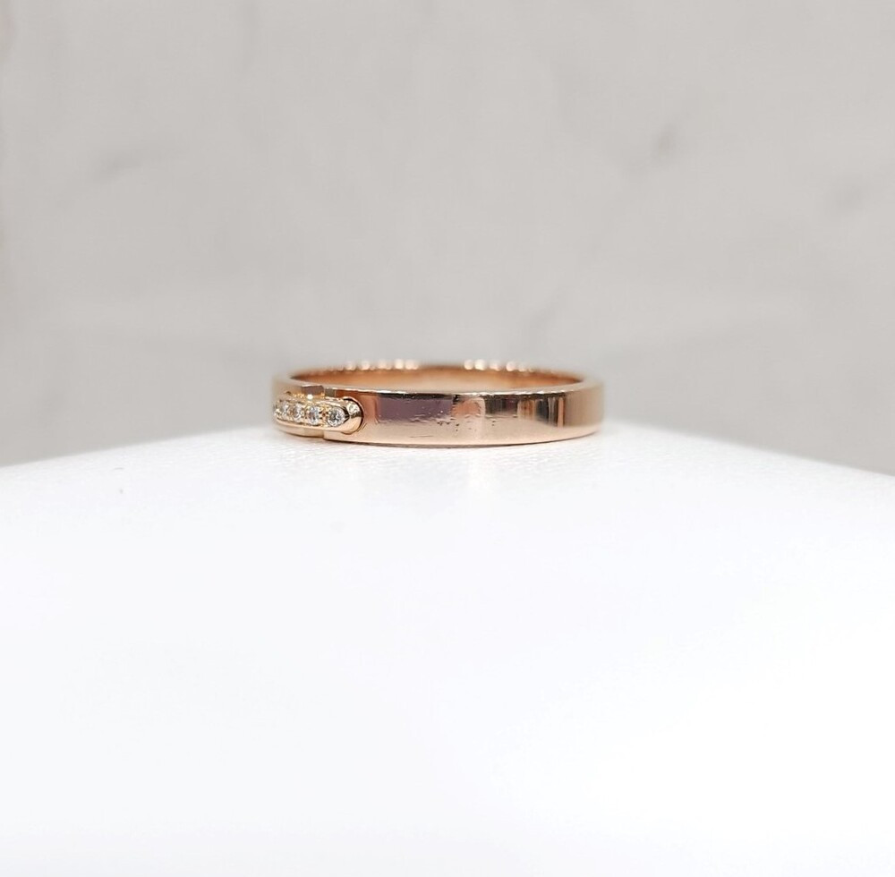 [럭스유] 쇼메 다이아 리앙 에비던스 웨딩밴드 링 18K 로즈골드 55호