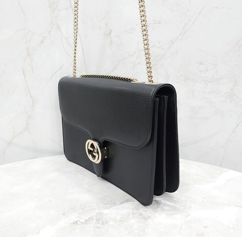 [럭스유] 구찌 인터로킹 G 미디움 체인 숄더백 510303