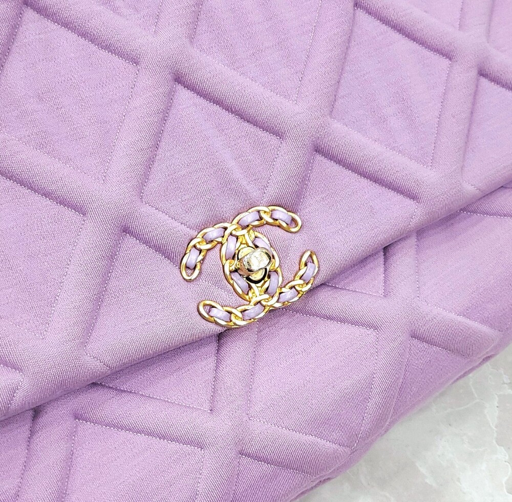 [럭스유] 샤넬 19 플랩백 저지 라일락 AS1160