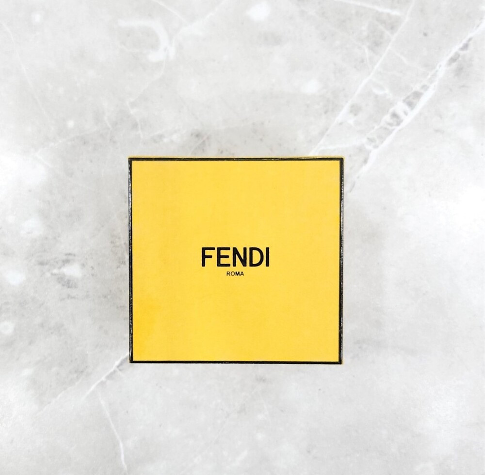 [럭스유] 펜디 FF 포에버 골드 화이트 와이드 밴드 링 M