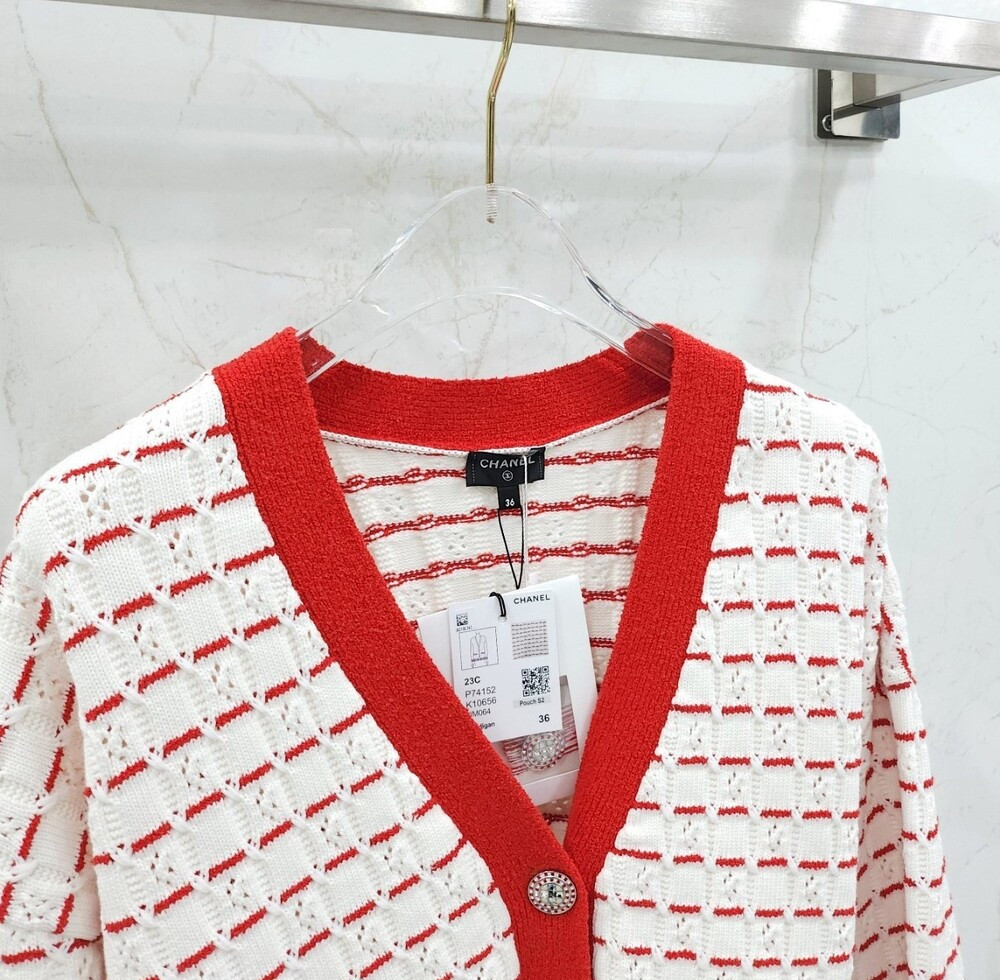 [럭스유] (새상품) 36 / 샤넬 23C 니트 가디건