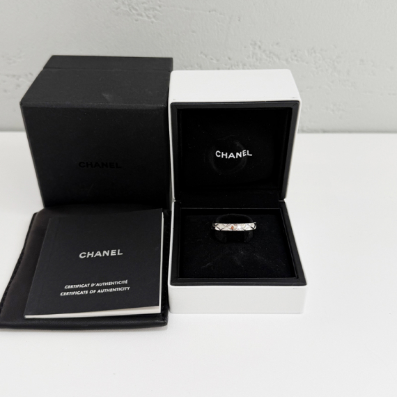 샤넬 마틀라세 1P다이아 플래티늄 링 반지 59호 J2822 전시상품급