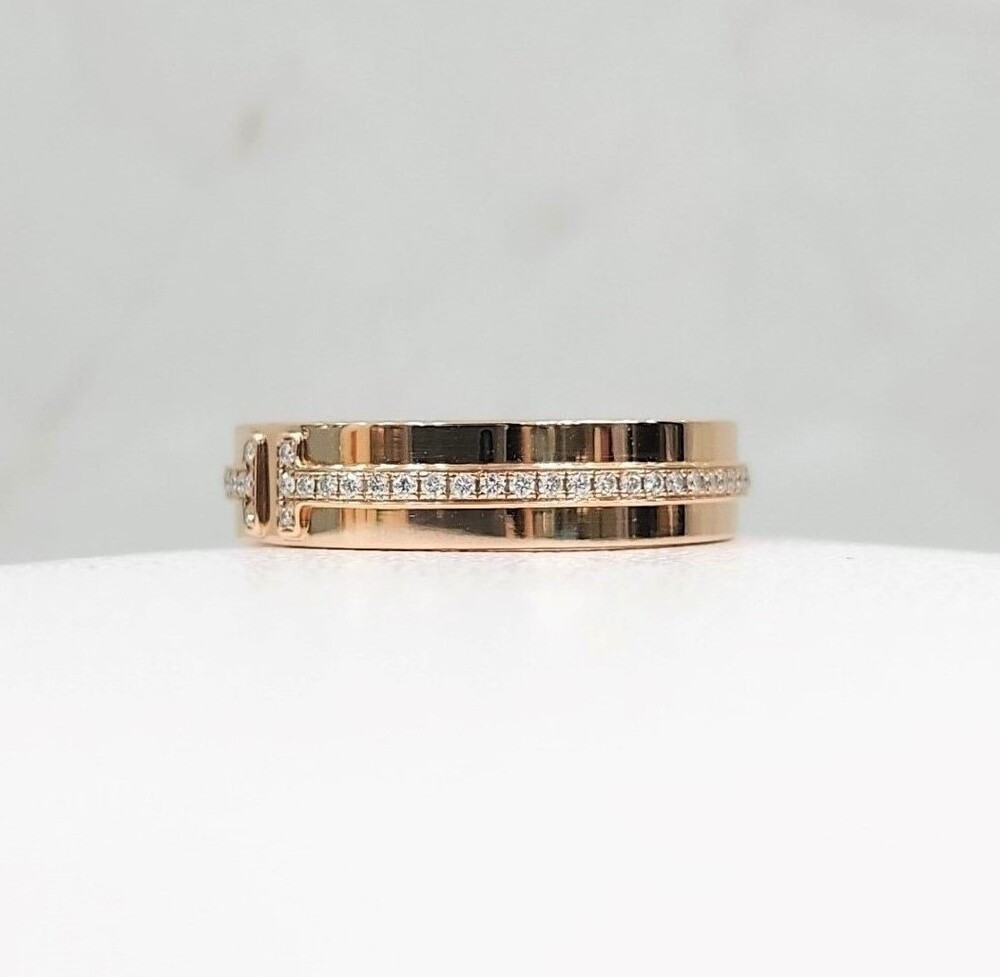 [럭스유] 티파니앤코 네로우 다이아몬드 링 18K 옐로우골드 국내10호