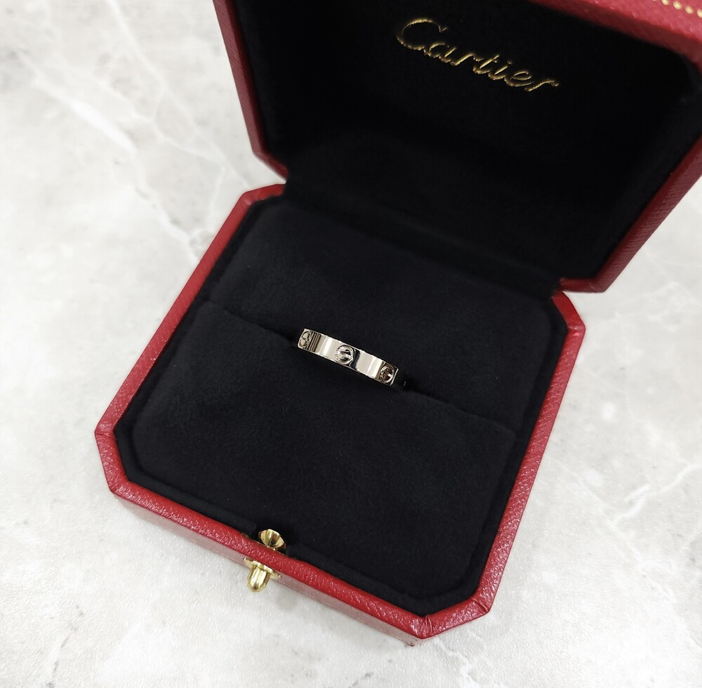 [럭스유] 까르띠에 화이트골드 러브밴드 링 스몰 60호