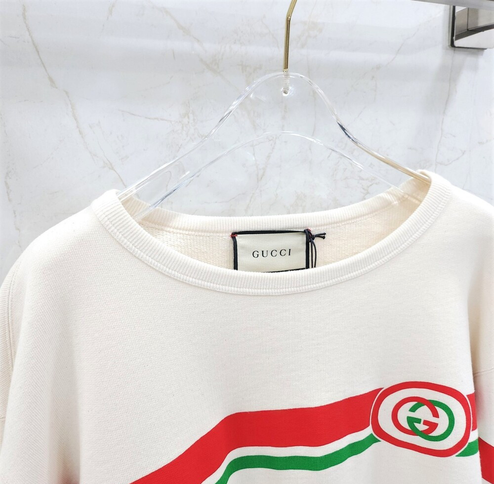 [럭스유] L / 구찌 GG 인터로킹 띠로고 맨투맨