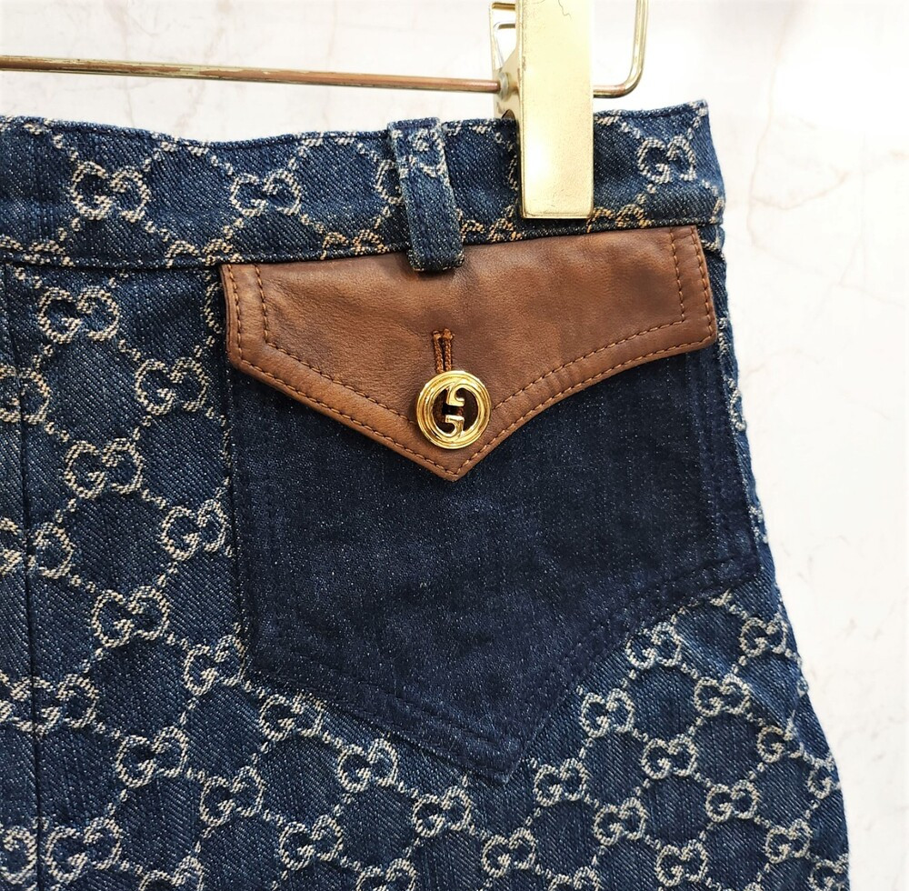 [럭스유] 42 / 구찌 여성 워시드 오가닉 데님 쇼츠 652661