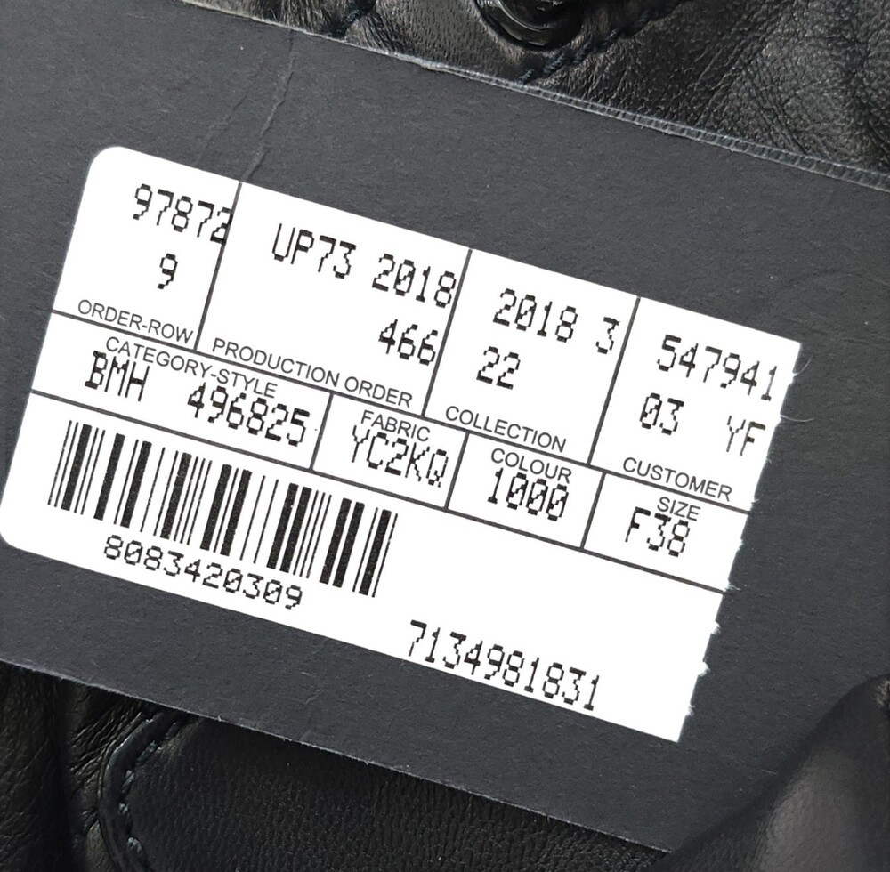 [럭스유] (새상품) 38 / 생로랑 블랙 레더 포켓 스커트 496825