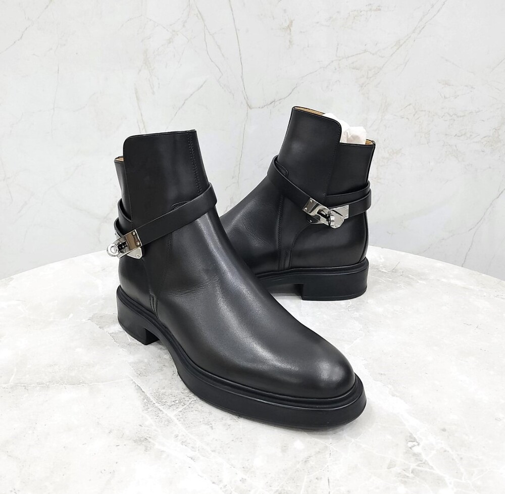 [럭스유] (새상품) 40 / 에르메스 남성 켈리 베오 레더 앵클 부츠