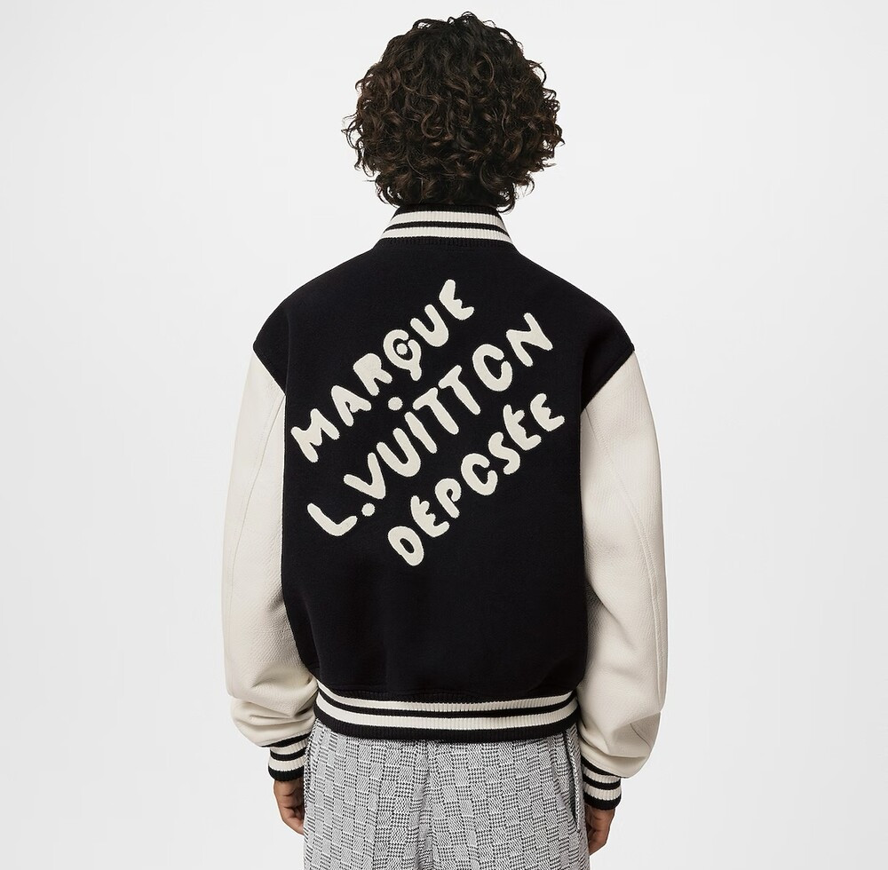 [럭스유] (새상품) 50 / 루이비통 LV 시그니처 바시티 블루종 자켓 1AFINS