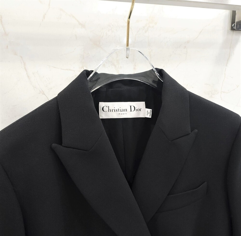 [럭스유] (새상품) 40 / 디올 여성 피티드 블랙 울 모헤어 자켓 421V62A1030