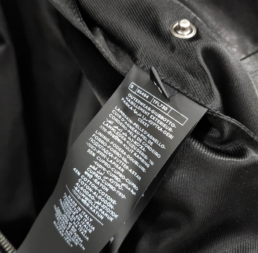 [럭스유] (새상품) 48 / 톰포드 블랙 블루종 레더 자켓