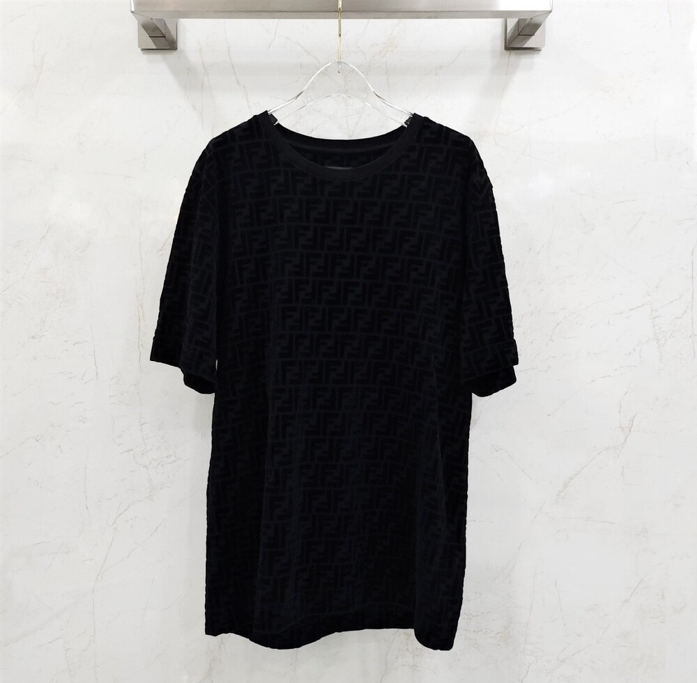 [럭스유] L / 펜디 FF 쇼트 슬리브 크루넥 오버 반팔 티셔츠 FY0936