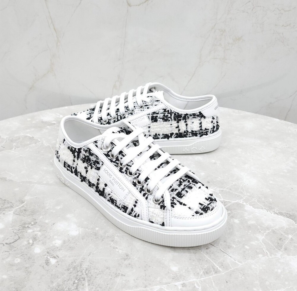 [럭스유] (새상품) 36 / 루이비통 LV 트위드 라군 스니커즈 1AHOSL