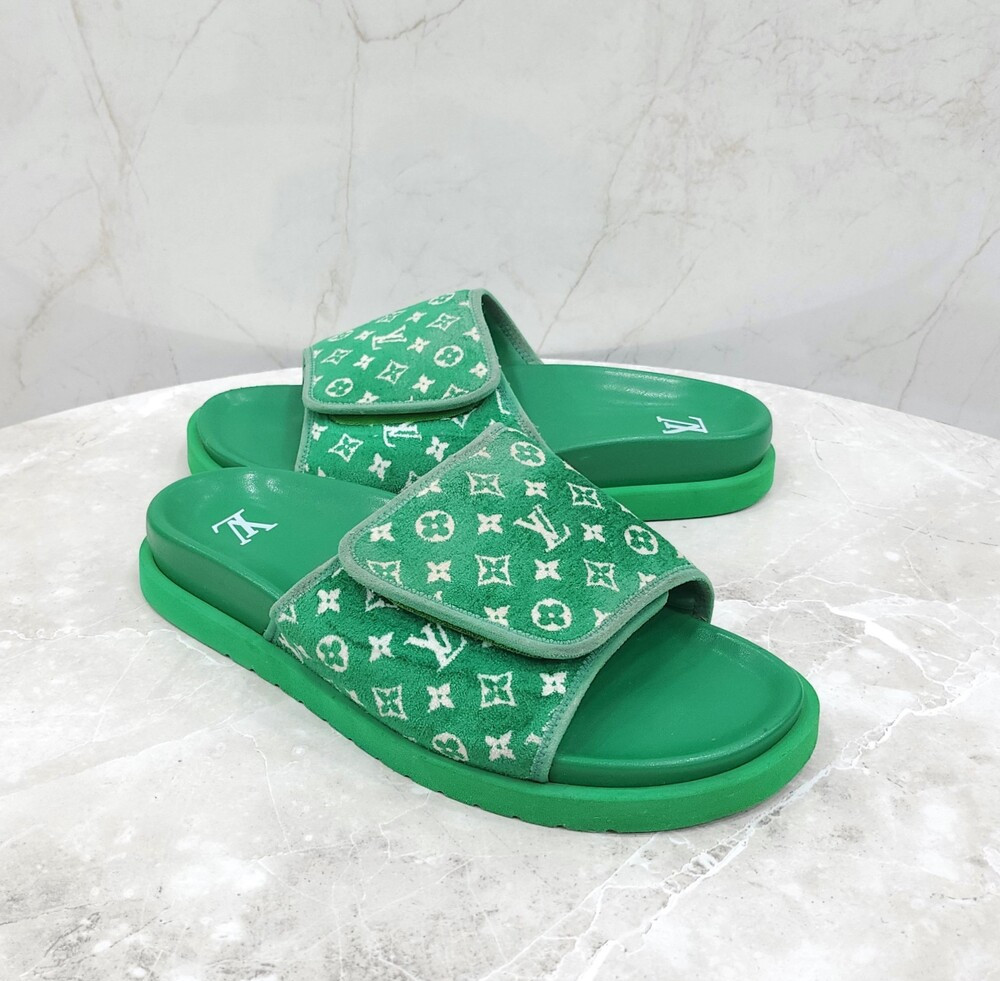 [럭스유] 8 / 루이비통 그린 모노그램 마이애미 슬리퍼 1ABFTT