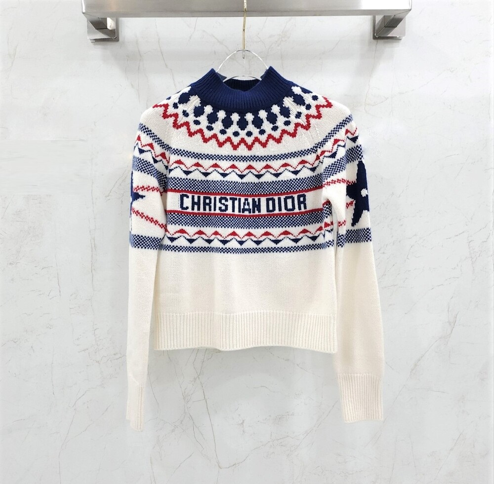 [럭스유] 36 / 디올 알프스 스탠드 칼라 스웨터 니트 144S60BM134