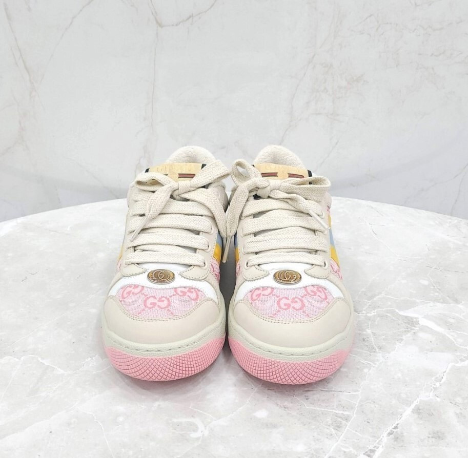 [럭스유] (새상품) 35.5 / 구찌 GG 스크리너 삼선 스니커즈