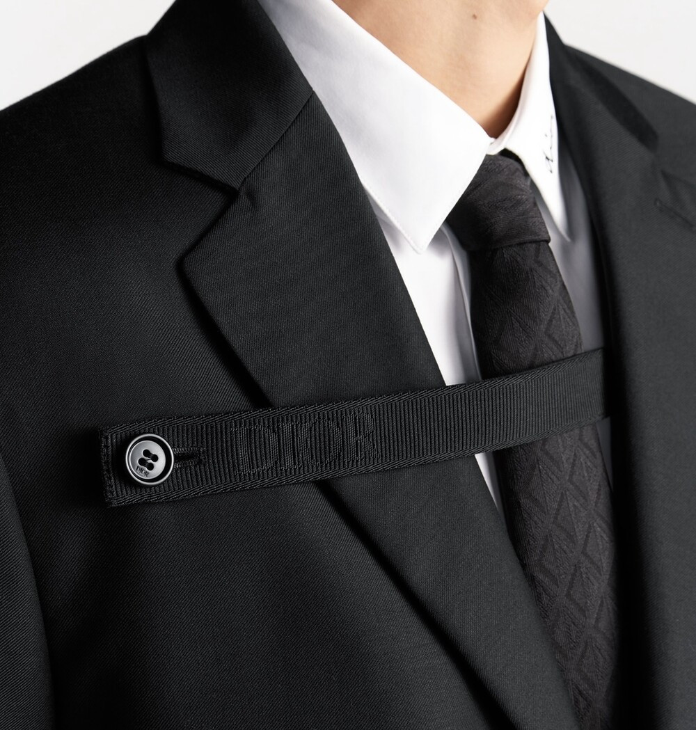 [럭스유] (새상품) 54 / 디올 블랙 버진 울 트윌 버튼 자켓 013C216A3226