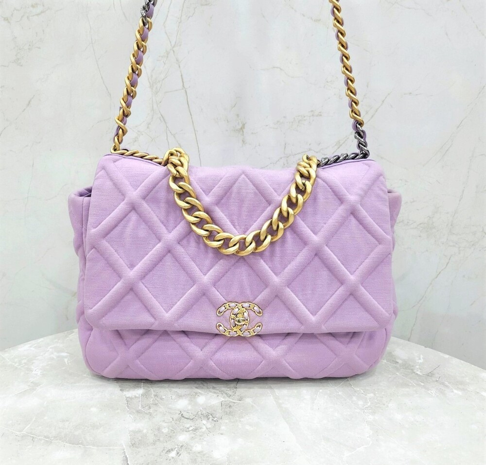 [럭스유] 샤넬 19 플랩백 저지 라일락 AS1160