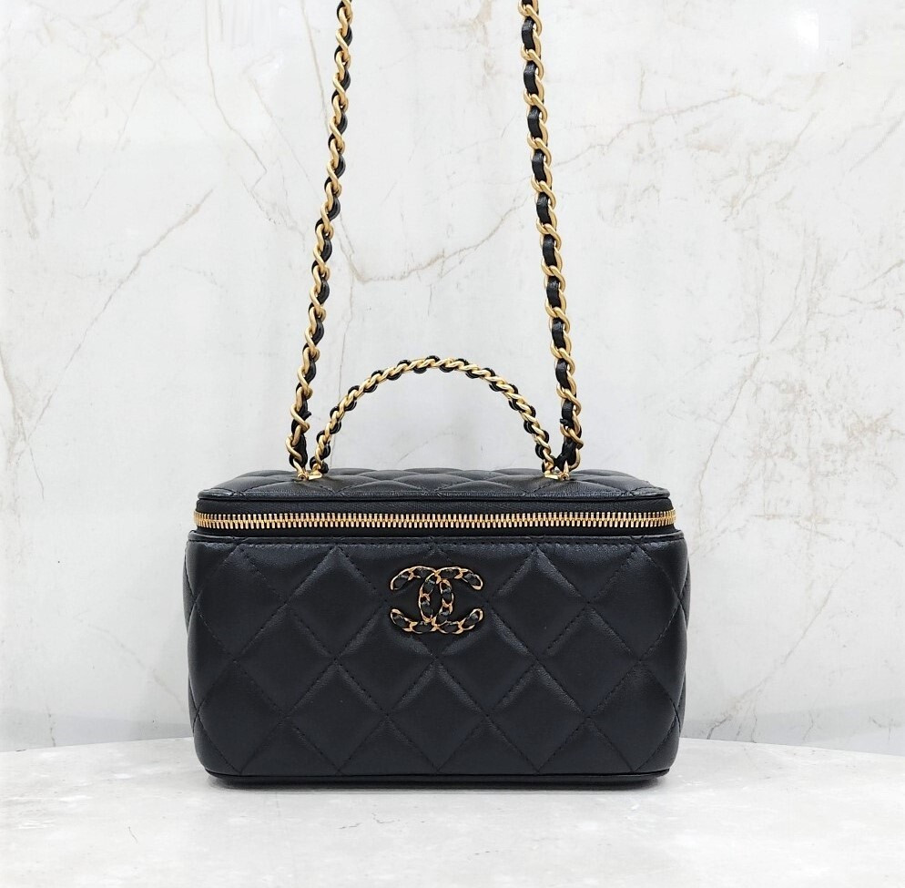 [럭스유] 샤넬 24C 탑핸들 베니티 체인 토트 숄더백 AP3663