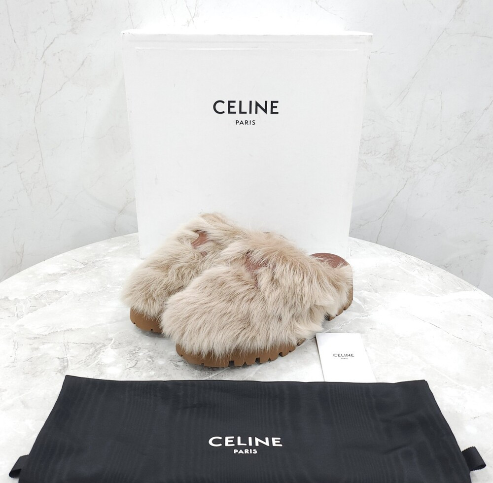 [럭스유] 41 / 셀린느 트리오페 벌키 클로즈 양털 뮬