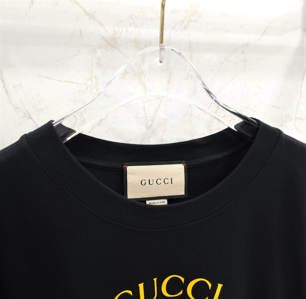 [럭스유] M / 구찌 로고 프린팅 코튼 저지 반팔 티셔츠