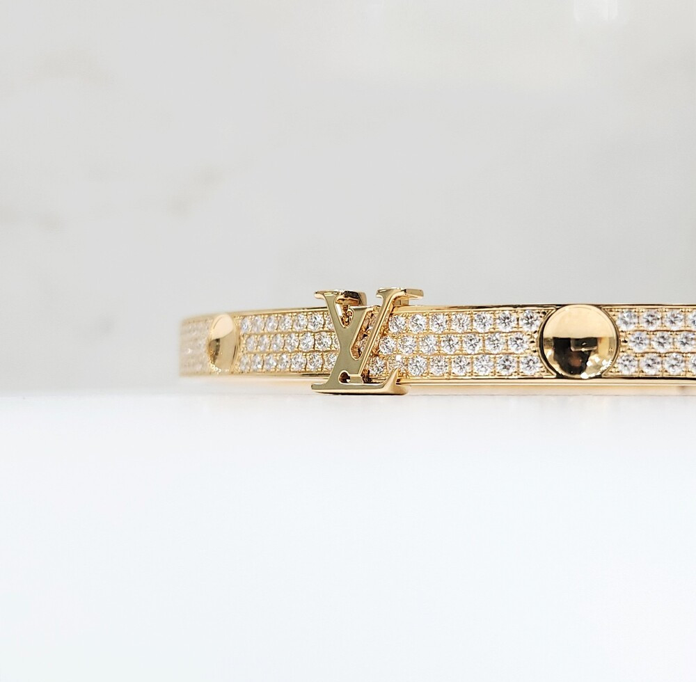 [럭스유] (새상품) 루이비통 LV 다이아 풀파베 앙프렝뜨 뱅글 팔찌 16호 Q95784