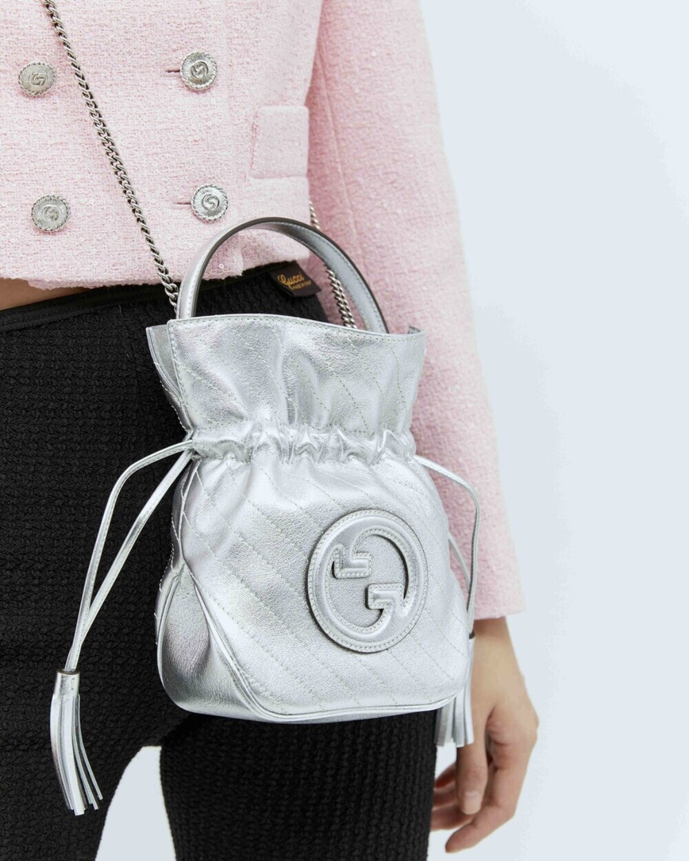 [럭스유] 구찌 블론디 실버 미니 버킷백 760313