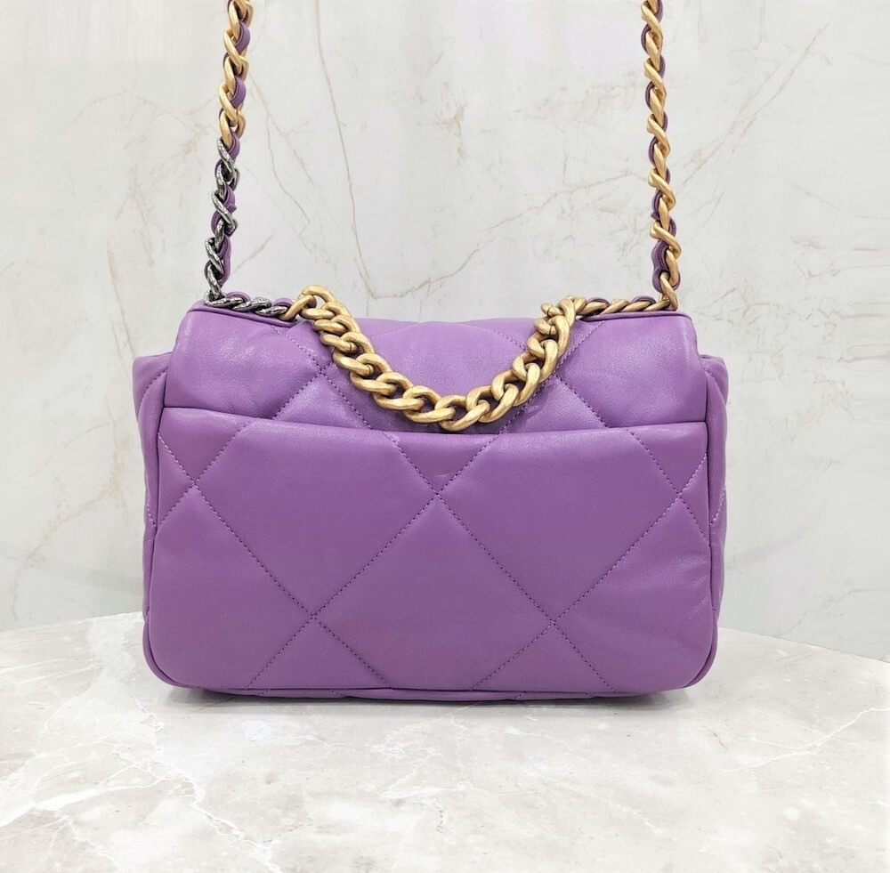 [럭스유] 샤넬 퍼플 19백 미디움 플랩백 신형내장칩 AS1160