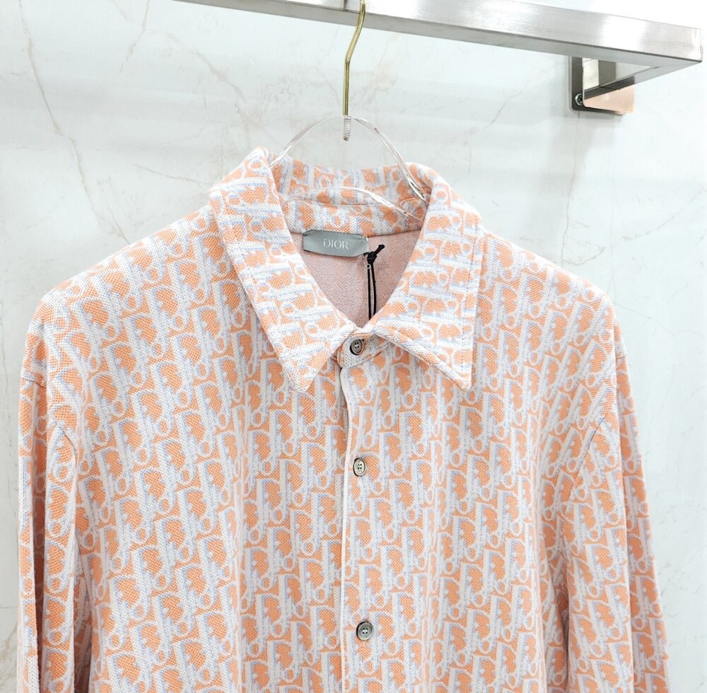 [럭스유] (새상품) M / 디올 자카드 오블리크 오버 셔츠 023M550AT099
