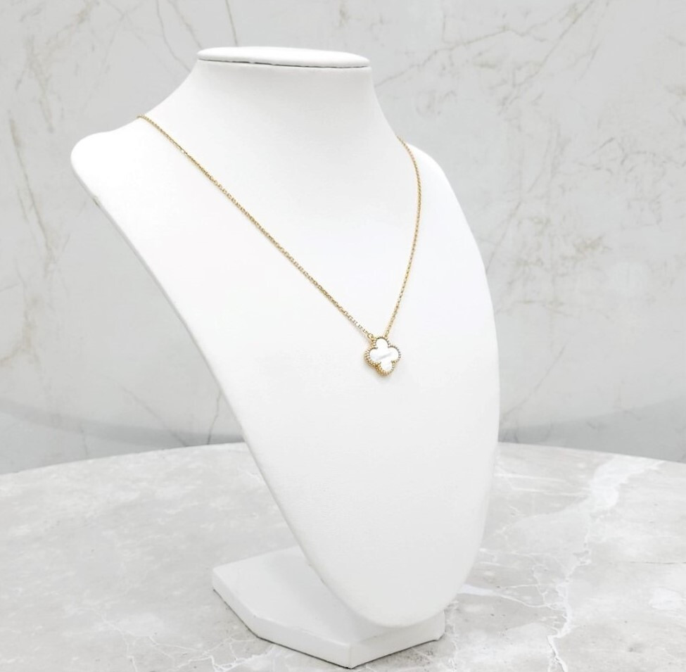 [럭스유] 반클리프앤아펠 빈티지 알함브라 네크리스 18K 옐로우골드 마더오브펄