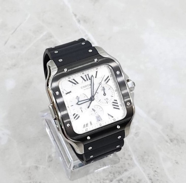 [럭스유] (새상품) 까르띠에 산토스 크로노그래프 시계 WSSA0017