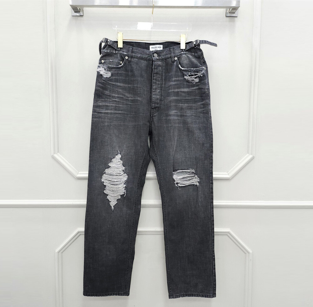 [럭스유] S / 발렌시아가 릴렉스드 핏 립팬츠 블랙