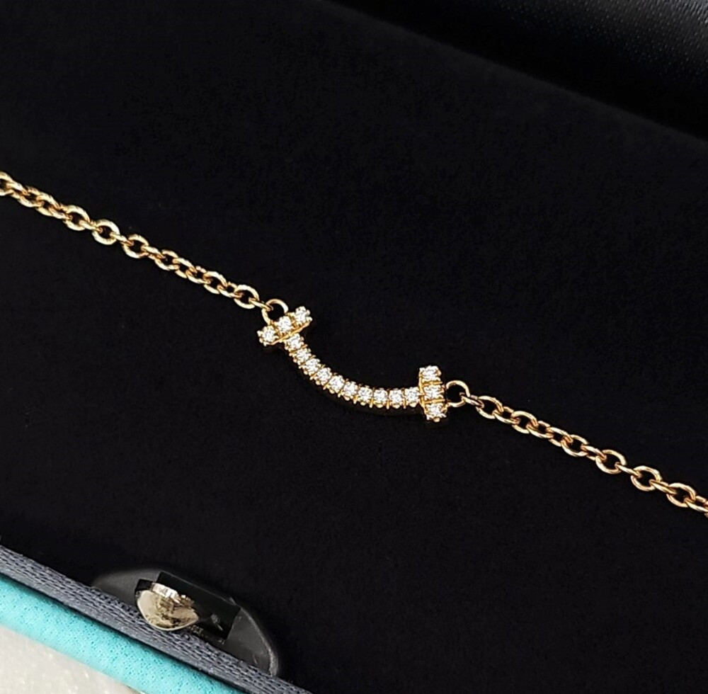 [럭스유] 티파니앤코 다이아 T 스마일 브레이슬릿 S