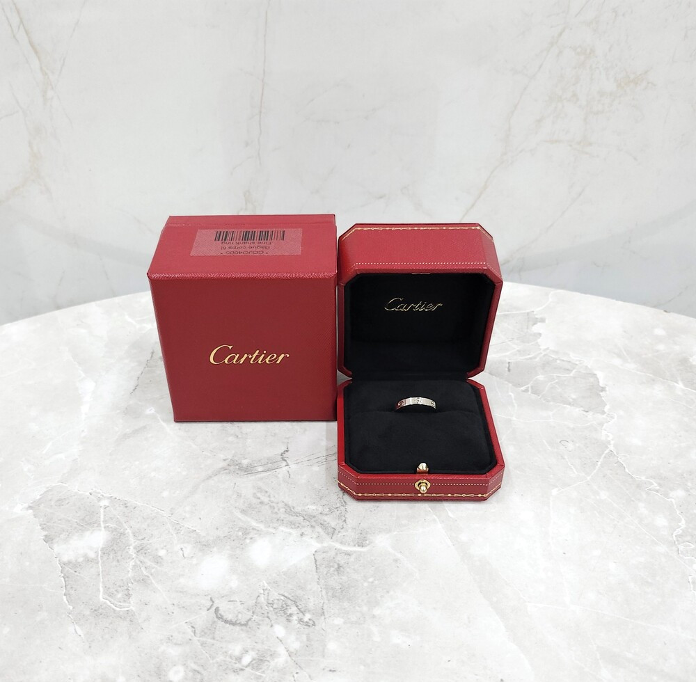[럭스유] 까르띠에 화이트골드 러브밴드 링 스몰 60호