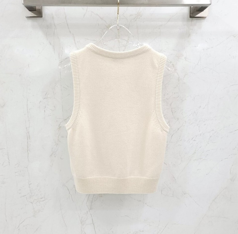 [럭스유] M / 셀린느 슬리브리스 탑 헤리티지 캐시미어 2ADKU317V