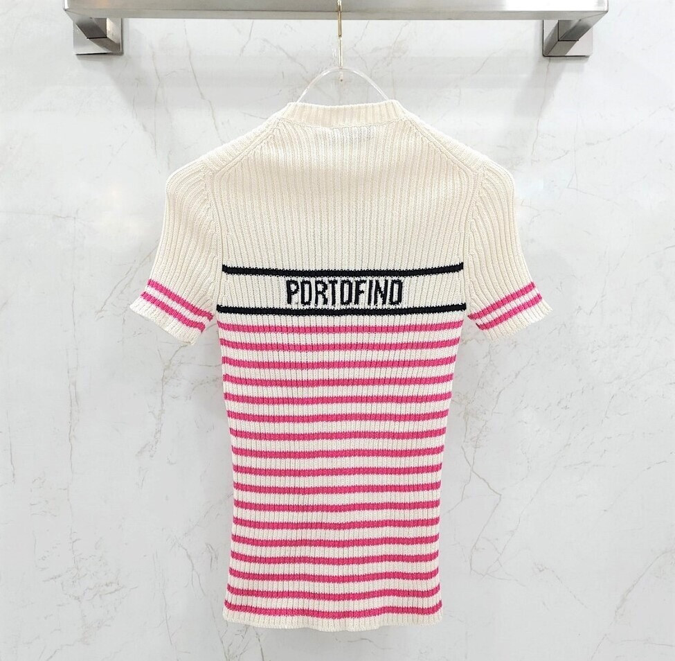 [럭스유] 36 / 디올 리비에라 스트라이프 반소매 니트