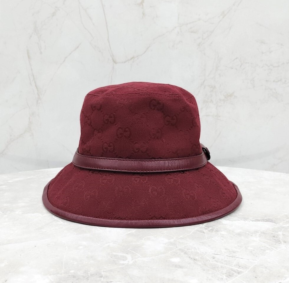 [럭스유] (새상품) 구찌 GG 모노그램 코튼 버킷햇 M 833280