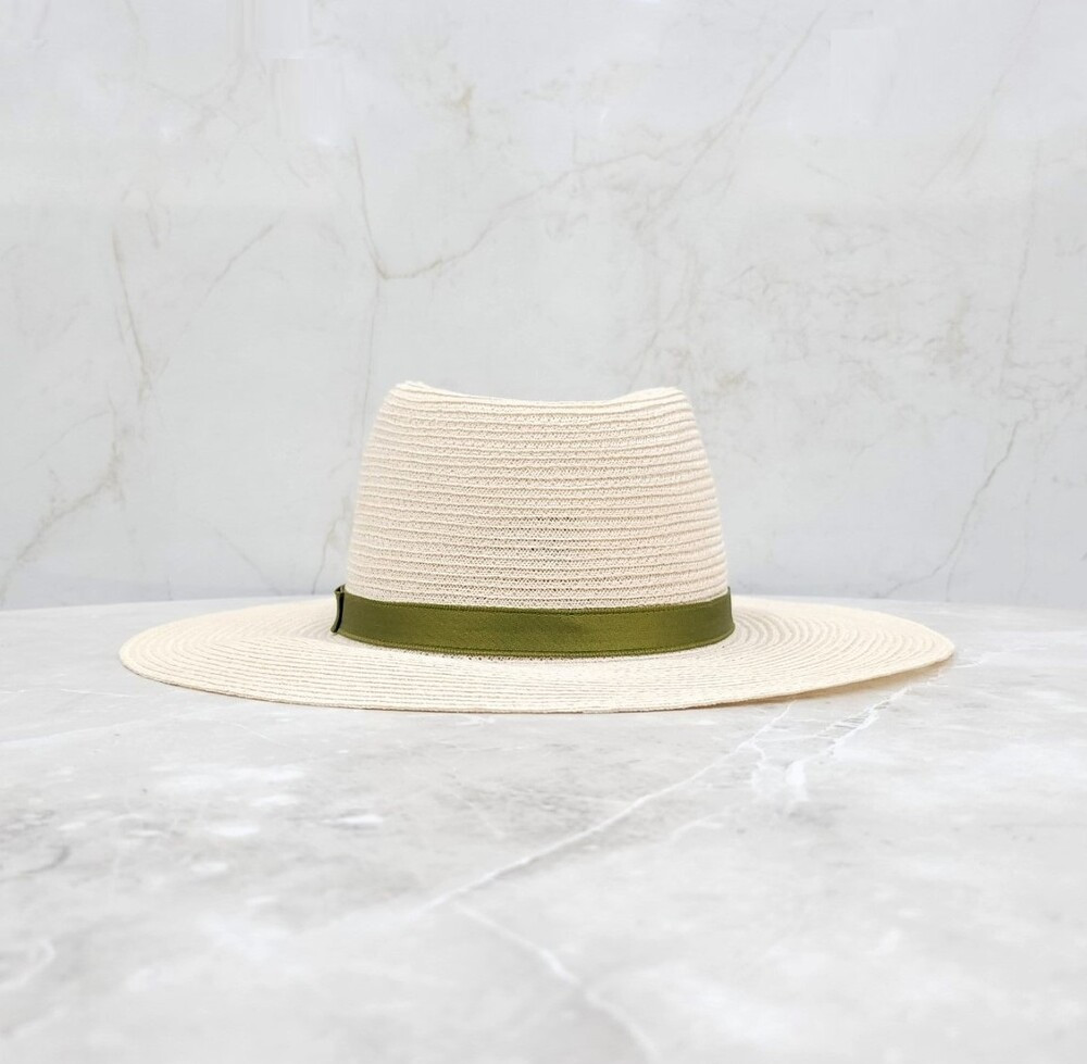 [럭스유] 샤넬 CC 로고 리본 라피아 버킷햇 S