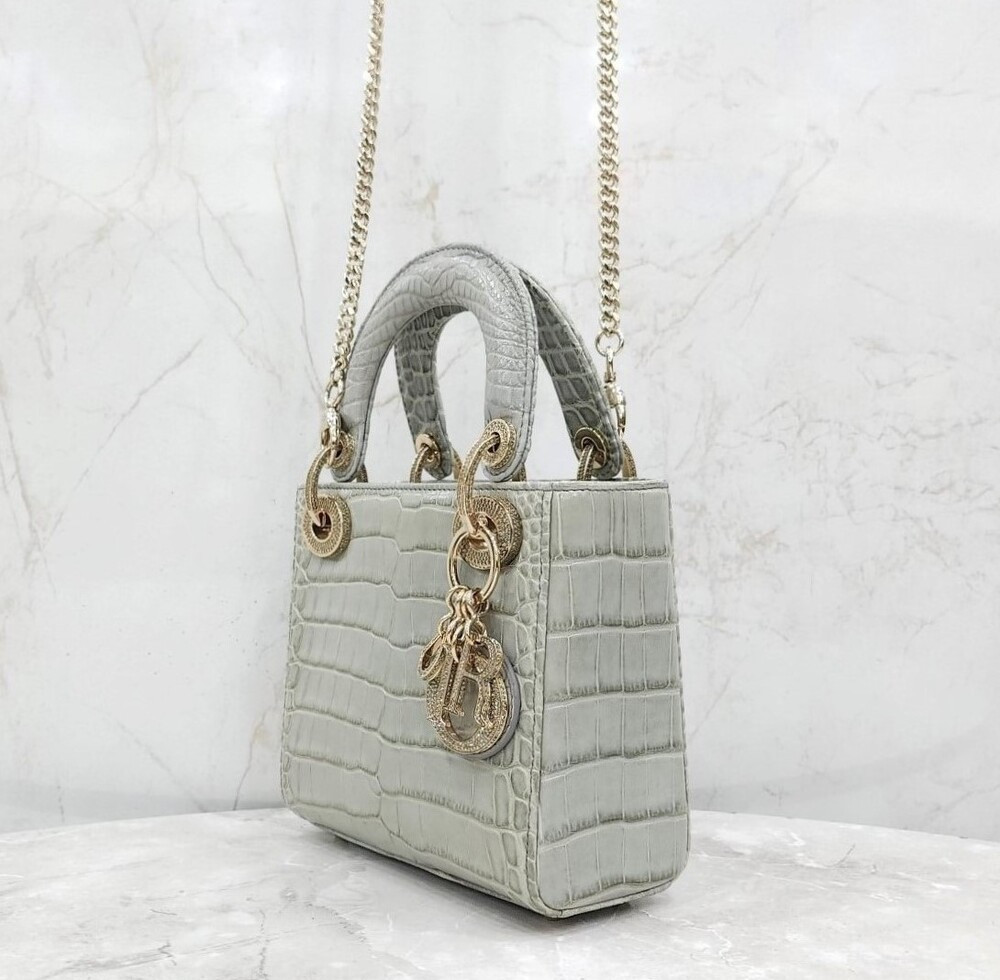 [럭스유] 디올 이그조틱 엘리게이터 레이디 디올 미니