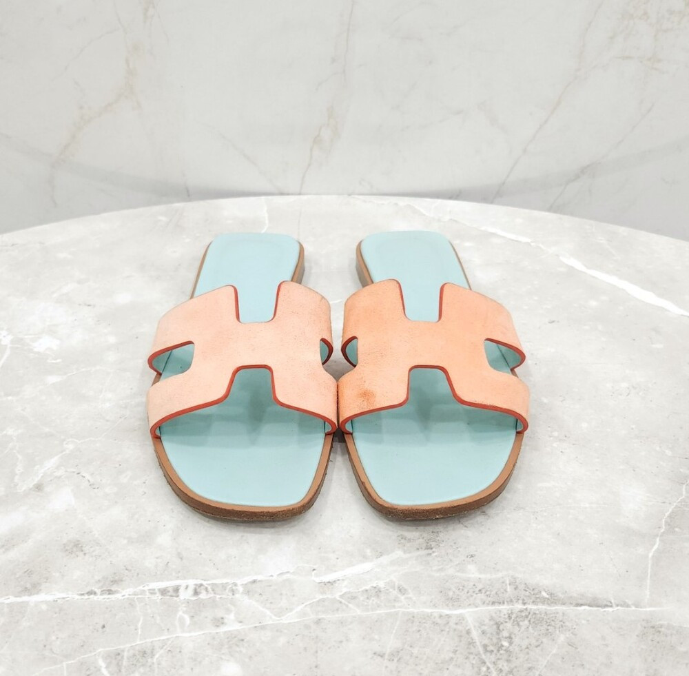 [럭스유] 36 / 에르메스 오렌지 투톤 오란 샌들 슬리퍼