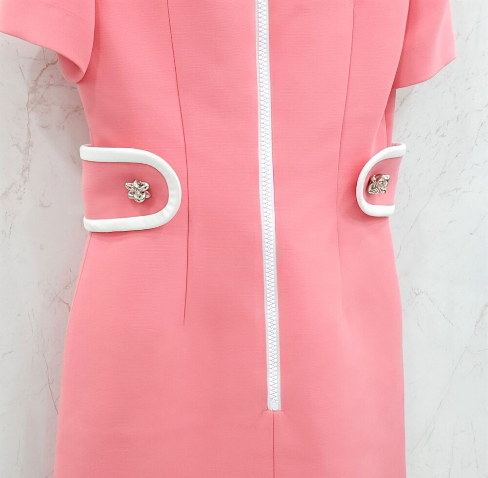 [럭스유] (새상품) 34 / 루이비통 핑크 마틴게일 드레스 원피스 1A9ML0