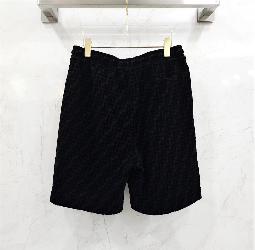 [럭스유] 48 / 펜디 FF 모티프 버뮤다 블랙 피케 팬츠 FB0689