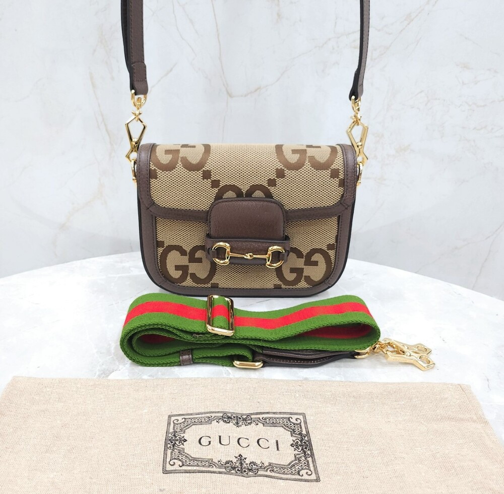 [럭스유] 구찌 GG 점보 홀스빗 스몰 삼선 숄더 크로스백 658574