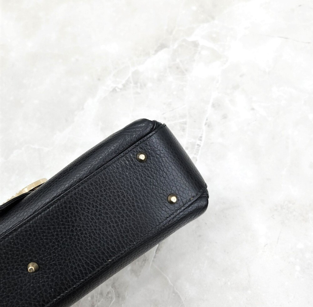 [럭스유] 구찌 인터로킹 탑핸들 레더 체인 숄더백 510302