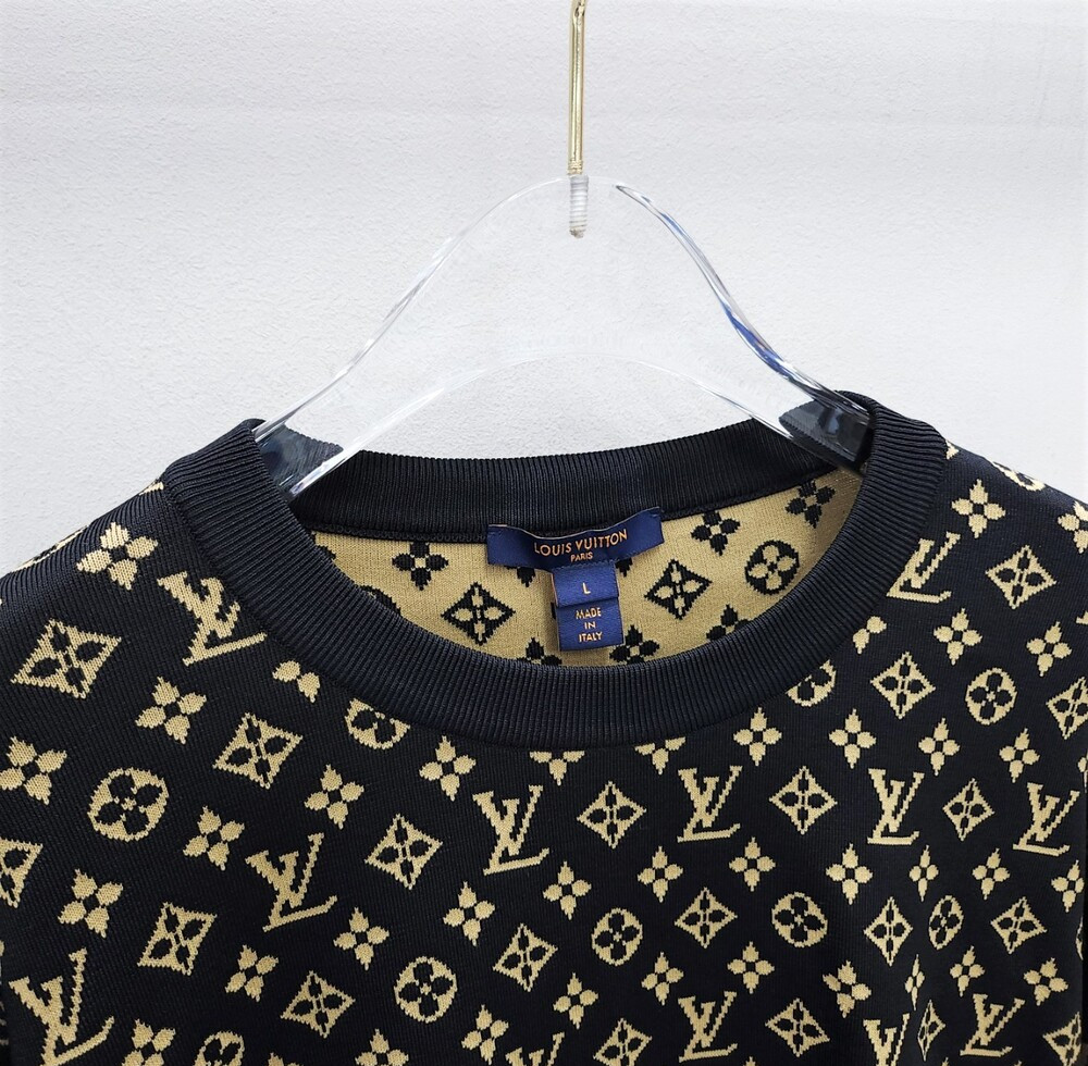 [럭스유] L / 루이비통 모노그램 자카드 풀오버 니트