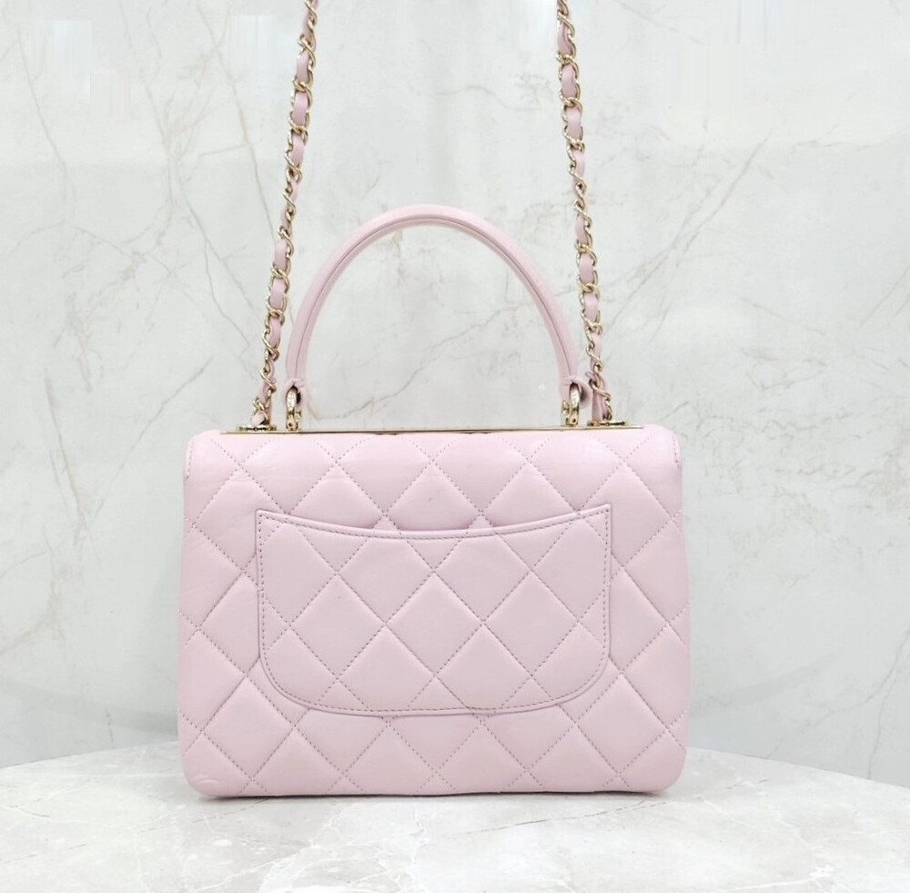 [럭스유] 샤넬 핑크 트렌디CC 램스킨 체인 숄더백 스몰 금장 31번대 A92236