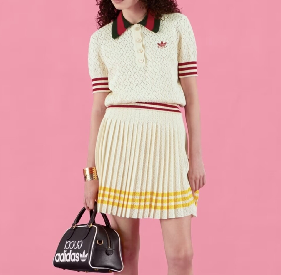 [럭스유] XXS.XS / 구찌 X 아디다스 코튼 폴로 반팔 스커트 세트