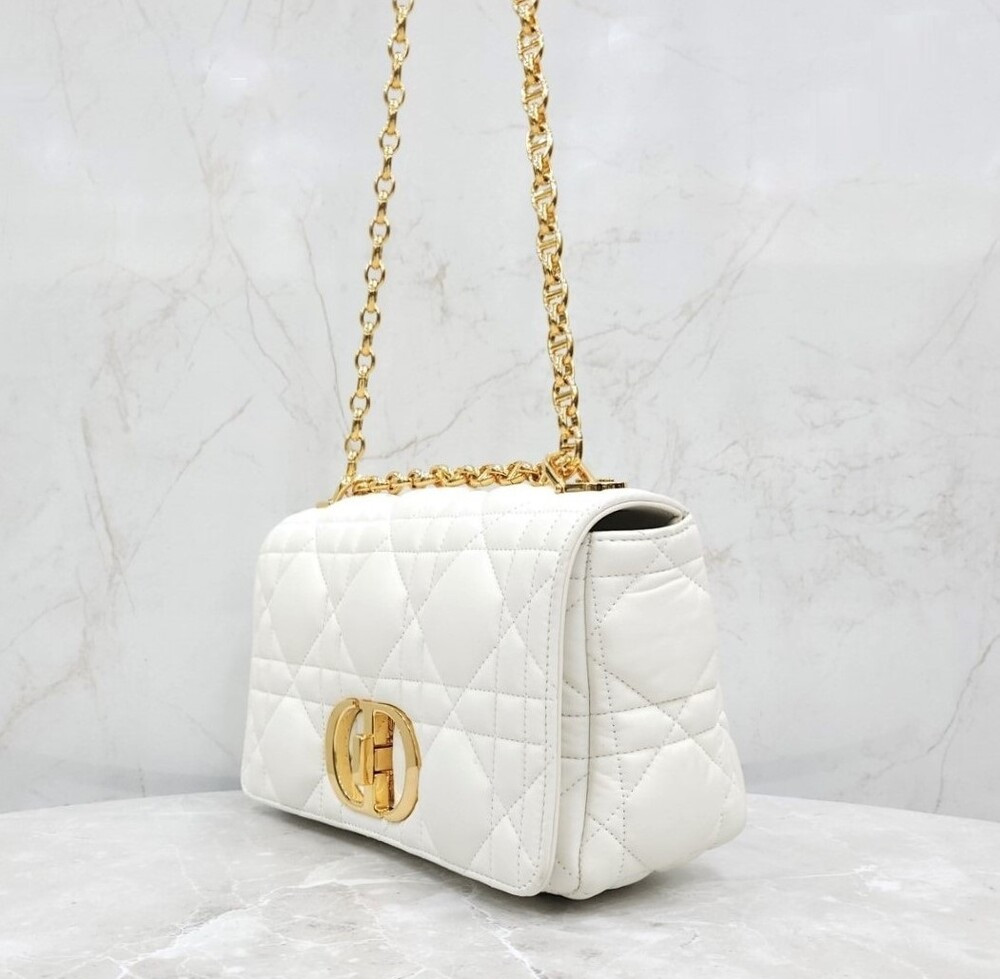 [럭스유] 디올 카로 미디움 체인 숄더백 매크로 까나쥬 라떼 M9242UGCO