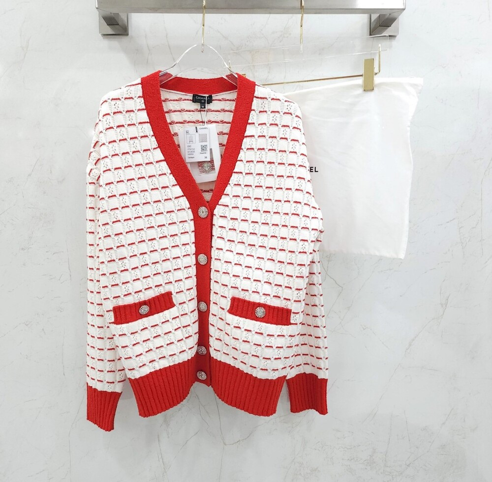 [럭스유] (새상품) 36 / 샤넬 23C 니트 가디건