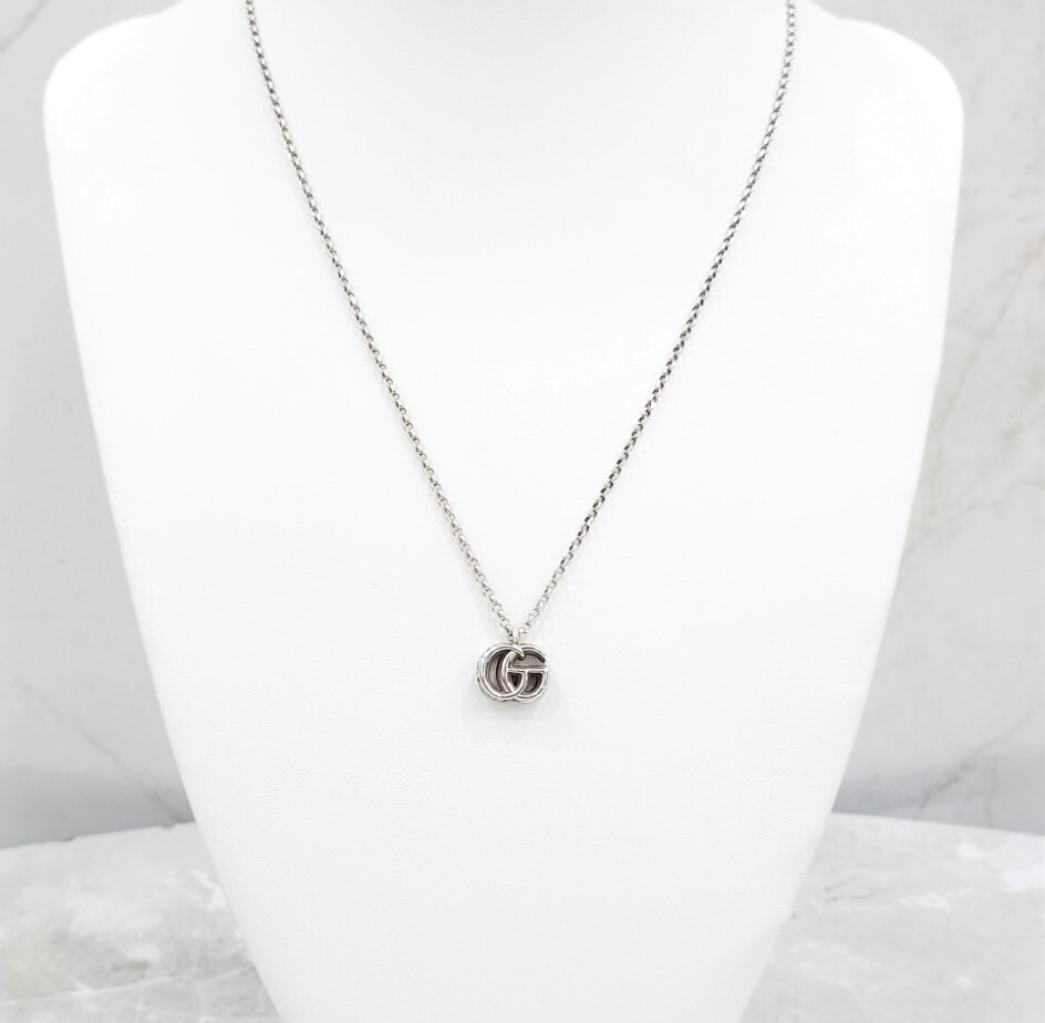 [럭스유] 구찌 더블 G 실버 목걸이